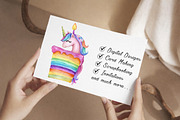 Watercolor Unicorn Birthday Clipart, an Illustration by Libby Wishes (Thumbnail 5 of 6)