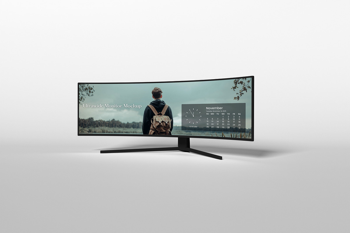 Ultrawide Monitor Mockup, a Wearable Device Mockup by AnasStudio (Photo 2 of 4)