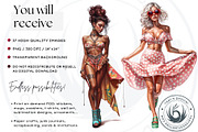 Rockabilly Summer Girls Clipart Set, a Person Illustration by ThatsDesignArt (Thumbnail 2 of 10)