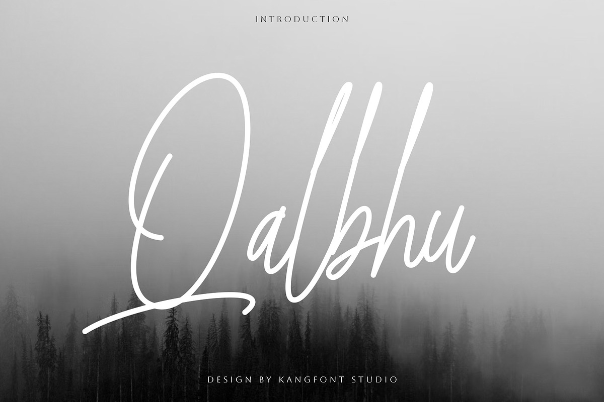 Qalbhu – Signature Font, a Script Font by kangfont Studio (Photo 1 of 10)