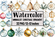 Minimalist Christmas Ornament Clipar, an Illustration by Design Market (Thumbnail 1 of 3)