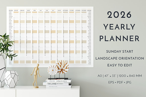 2026 Yearly Planner Sunday Start L preview 4