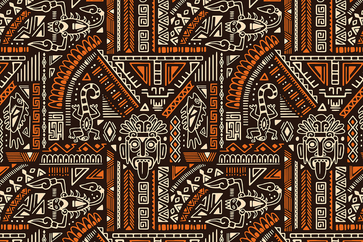 Aztec ornaments backgrounds set, a Decorative Illustration by PaperTrident (Photo 11 of 15)