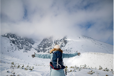 Woman standing in the middle of the, a Nature Photo by HalfPoint