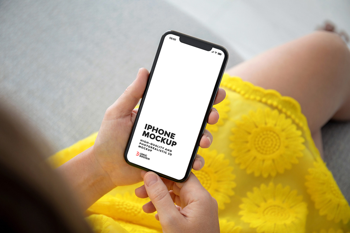 iPhone Mockup, an iPhone Mockup by UnicDesign (Photo 3 of 14)