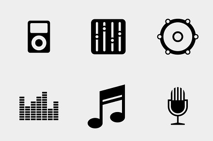 Simple Music and Sound Icons, an Icon by Microvector