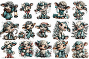 Whimsical Christmas Lamb Clipart, an Illustration by cherrydesign (Thumbnail 3 of 3)