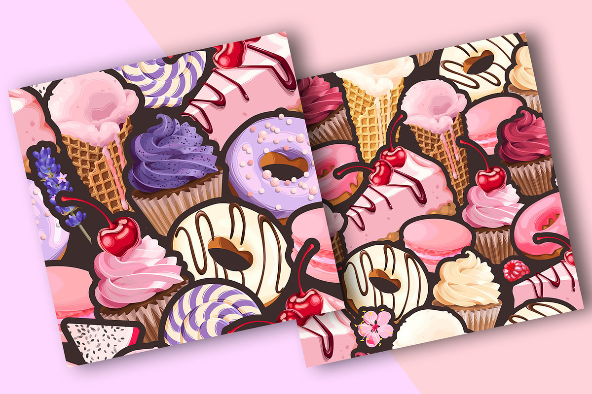 Sweets Patterns, a Pattern Graphic by GreyLilac