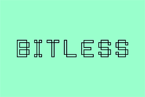 Bitless Techno Square Font