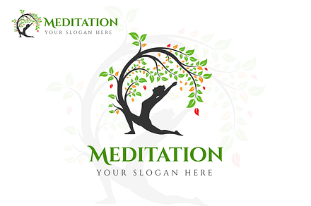 Yoga logo meditation logo fitness