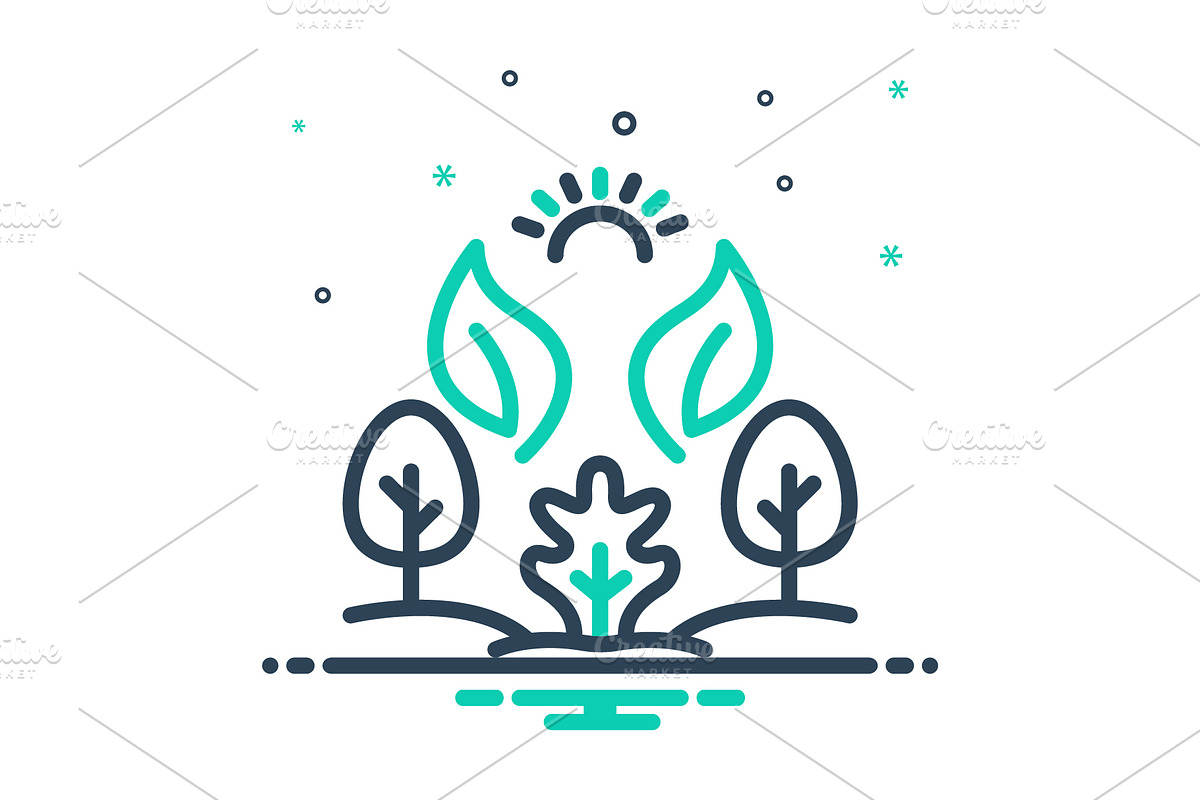 Green grassy mix icon, a Duotone Icon by Creative priyanka