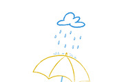 Love reading! Under the rain, a Decorative Illustration by Irene Loal (Thumbnail 3 of 3)