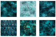 Teal Gothic digital paper, a Pattern Graphic by CreationArt (Thumbnail 4 of 6)
