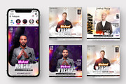 Worship Church Instagram Flyers Set, a Flyer Template by PixelsDesign (Thumbnail 1 of 5)