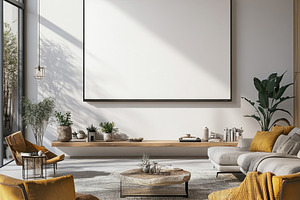 TV Mockup on Modern Living Area, an Architecture Photo by Virgo Studio