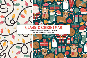 Classic Christmas Digital Paper