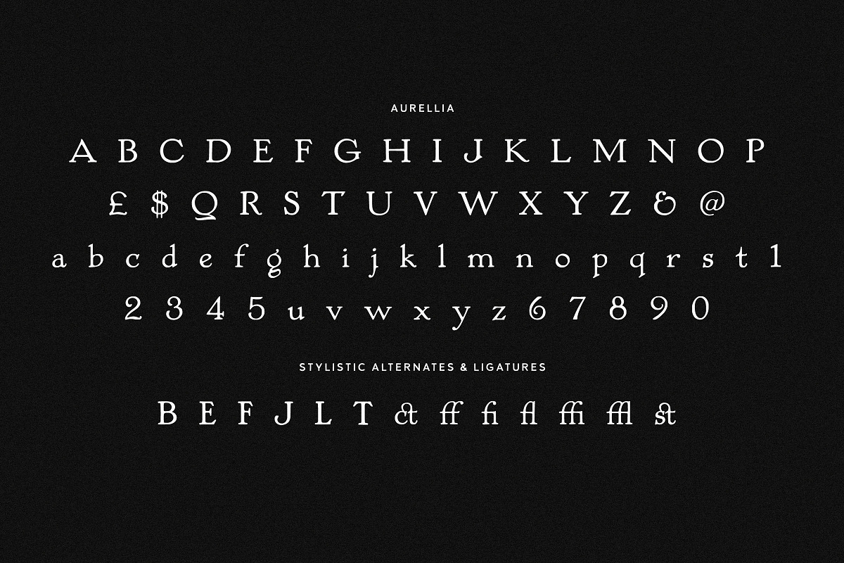 Aurellia - A Vintage Display Font, a Script Font by Tom Chalky (Photo 6 of 7)