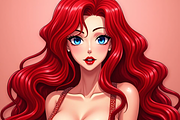 Red Goddess: 7 Anime-Style Portraits, an Illustration by ETARA by Mea Hau (Thumbnail 8 of 8)