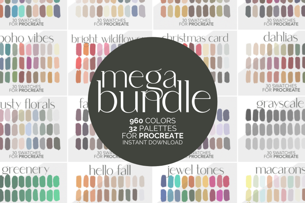 Procreate Color Palette Mega Bundle, a Palette Add-On by AureDesignCo (Photo 1 of 3)