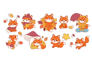 Funny fox character. Little forest, an Animal Illustration by YummyBuum