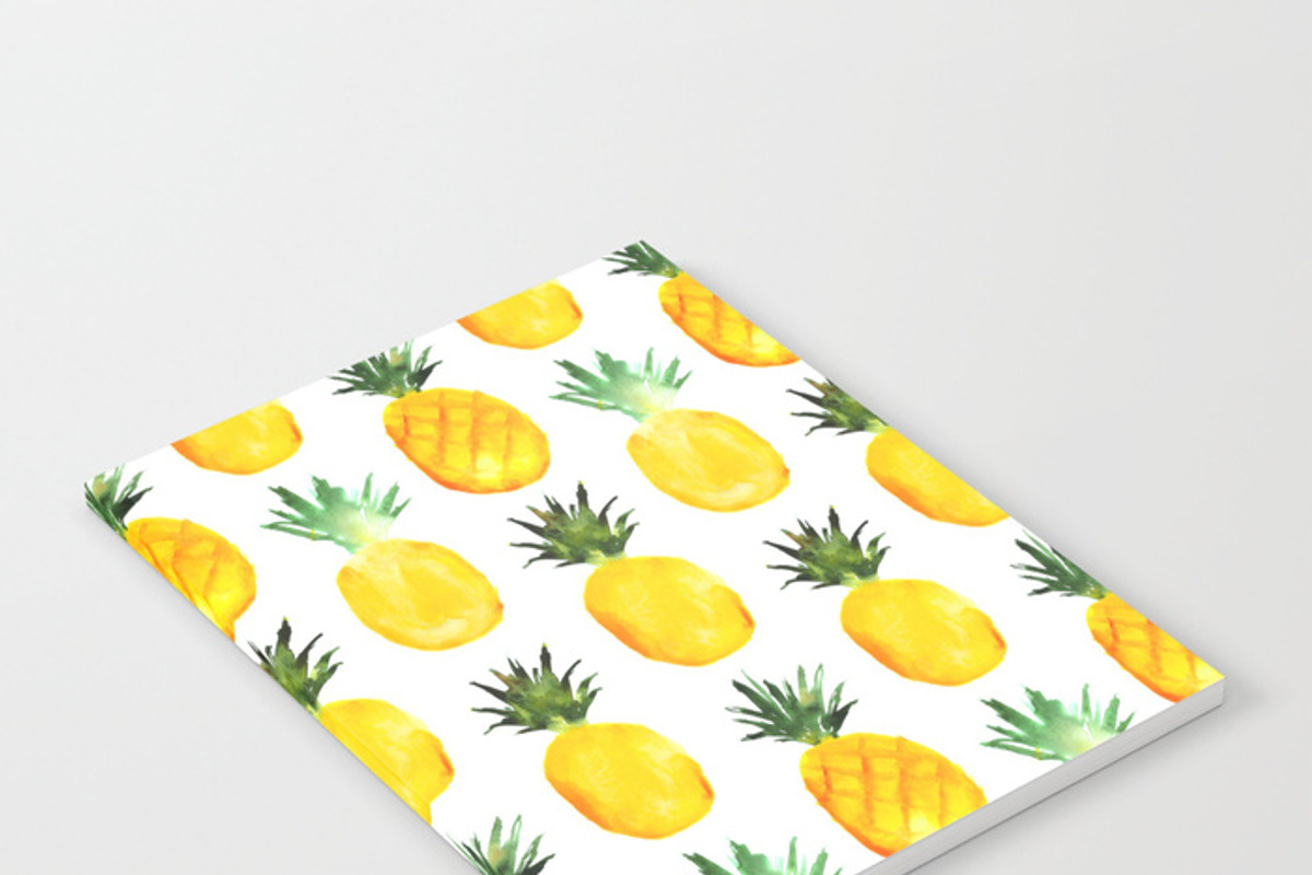 Pineapples watercolor pattern, a Pattern Graphic by Katerina Tova (Photo 1 of 4)