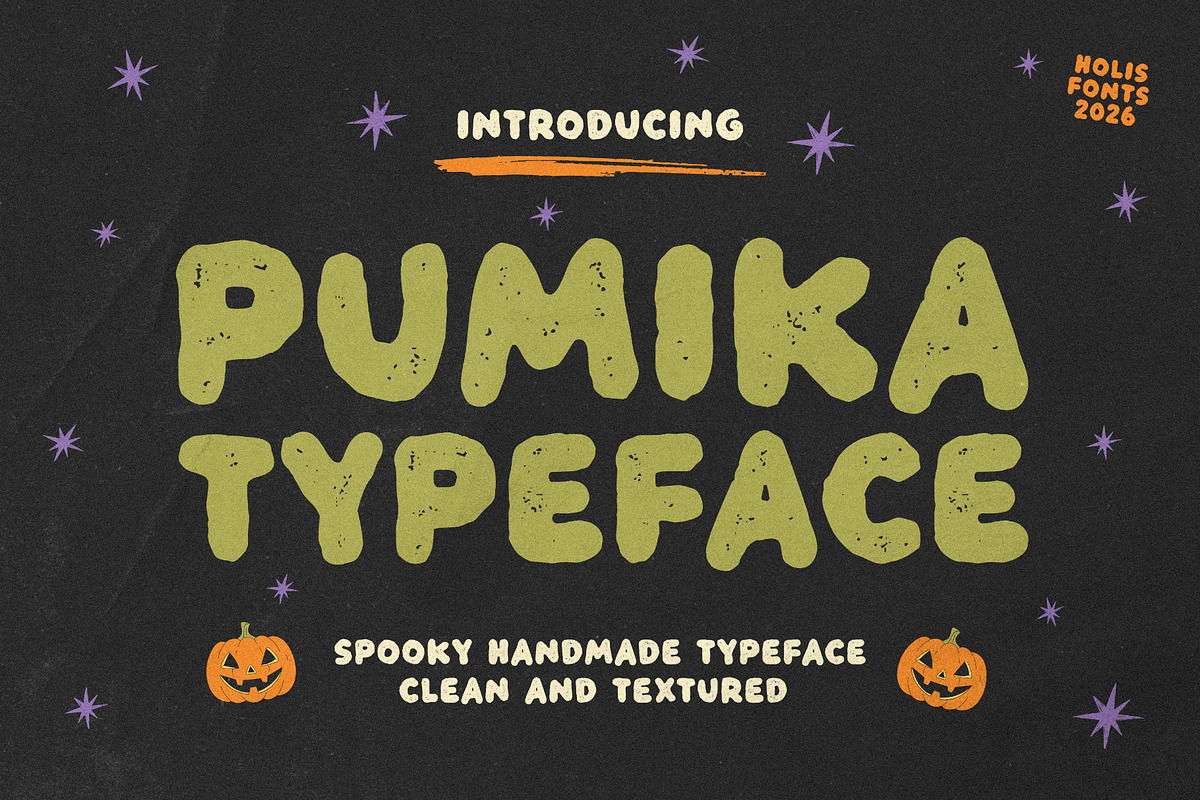 Pumika Playful Horror Typeface, a Handwritten Font by 24Design Studios (Photo 1 of 8)