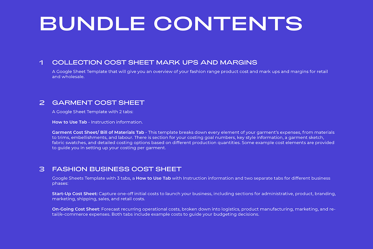 Fashion Costing Template Bundle, a Templates & Theme by The Fashion Work Store (Photo 3 of 5)