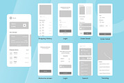 Shipping Service Wireframe Apps, a Wireframe Template by INSPR STD (Thumbnail 3 of 6)