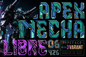 APEX MECHA – Mecha Robotic Typeface, a Sans Serif Font by HypeWorksCo