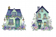 Watercolor Garden Village Clipart Se, an Illustration by Daily.Designs (Thumbnail 4 of 5)