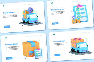 3D Delivery And Logistics Icons