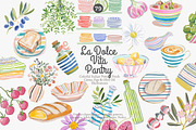 La dolce vita pantry clipart set, a Decorative Illustration by Patishop Art (Thumbnail 1 of 10)