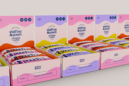Boxes with Snacks Mockup, a Packaging Mockup by Xtrahive