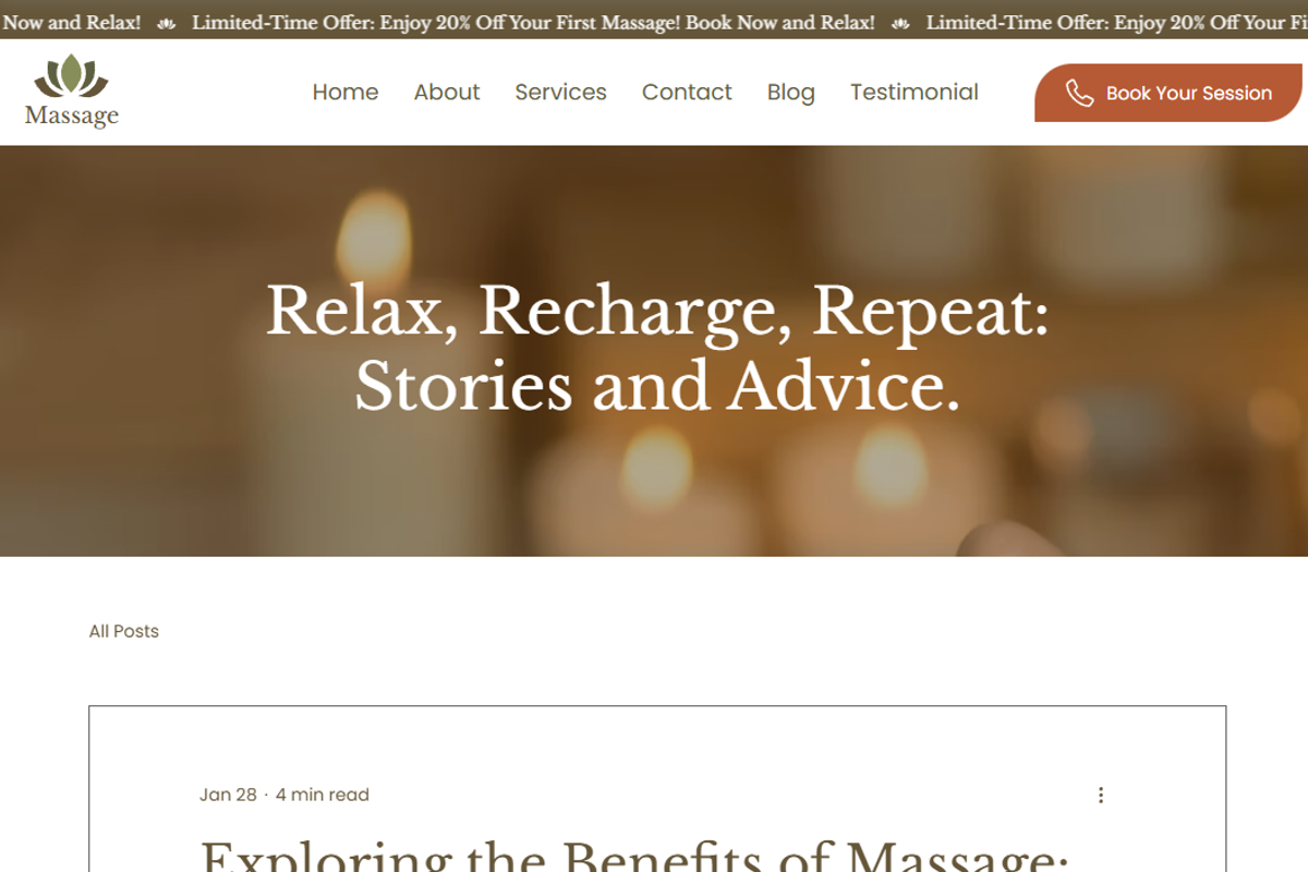 Spa - Wix Studio Website preview 6