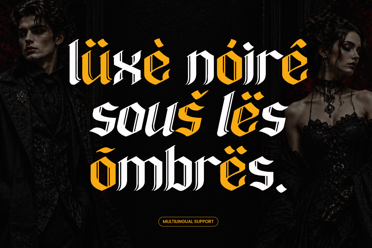 Glimore - Luxury Blackletter Font, a Blackletter Font by Font Liner (Photo 9 of 9)