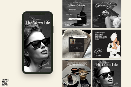 Podcast Instagram Template, a Templates & Theme by BYOTstudios