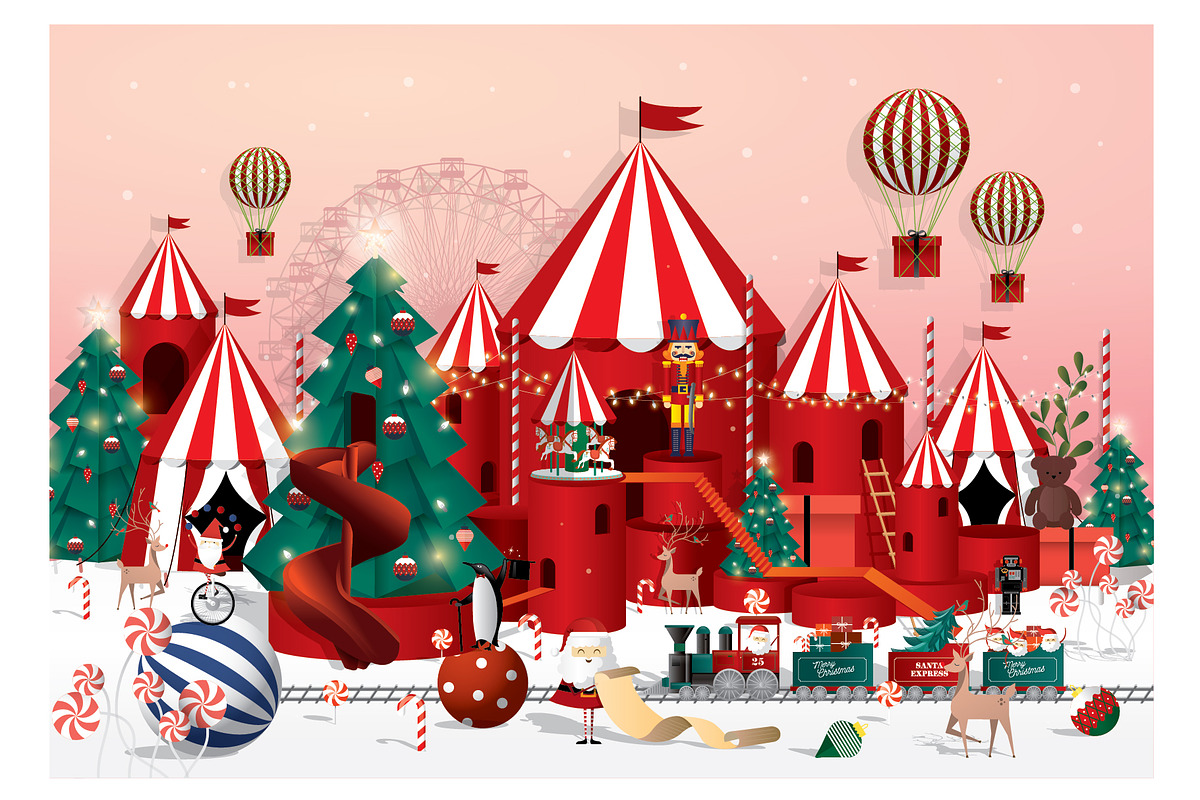winter wonderland vector, an Illustration by lyeyee