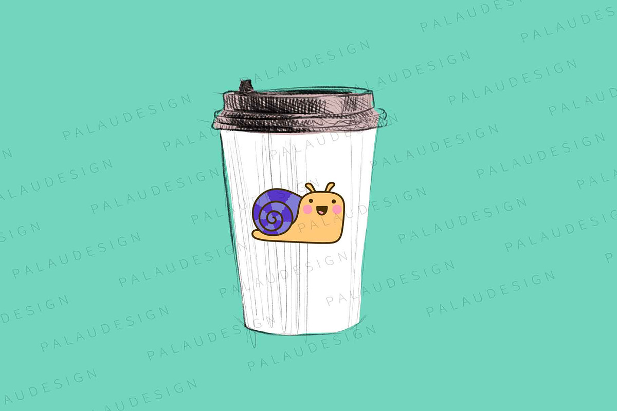 Cute Kawaii Snails, an Animal Illustration by Palau (Photo 7 of 12)