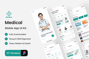 Medics - Medical App UI Design, an App Template by Zee UI