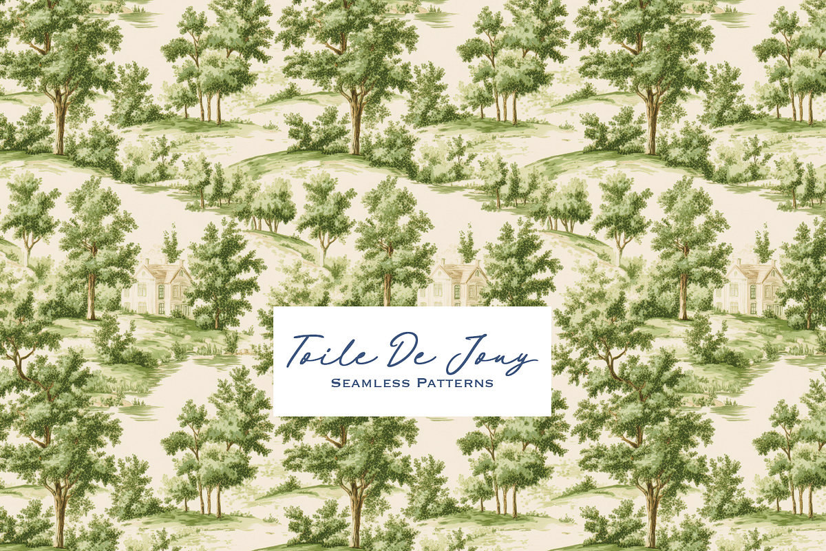 Toile De Jouy Patterns, a Pattern Graphic by Digital Museum