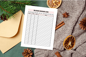 Blood Sugar Log, Blood Sugar Journal