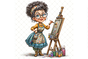 Artist Clipart JPG, a Person Illustration by Memories By Lea (Thumbnail 7 of 19)