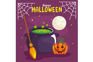 Happy Halloween Lettering Card