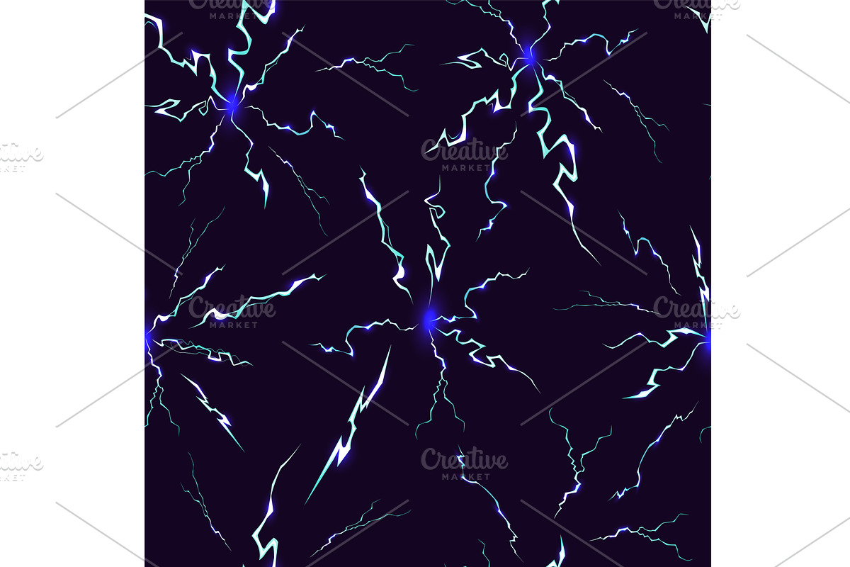Wuthering blue lightning bolts, a Texture Illustration by Vectorbuum