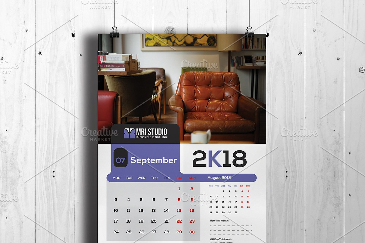 Calander Template, a Stationery Template by MRI STUDIO (Photo 9 of 12)
