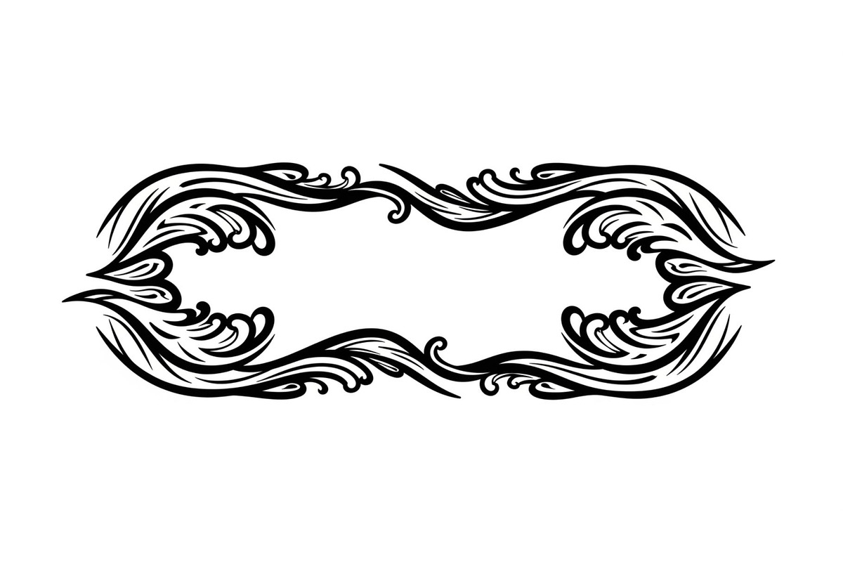 Vintage Wave Ornament Frame Bundle, an Illustration by Designer_Momina (Photo 19 of 51)