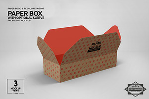 Paper Boxes With Sleeve Mockup