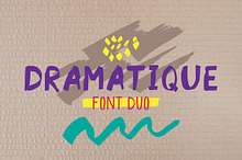 DRAMATIQUE Font Duo + Elements