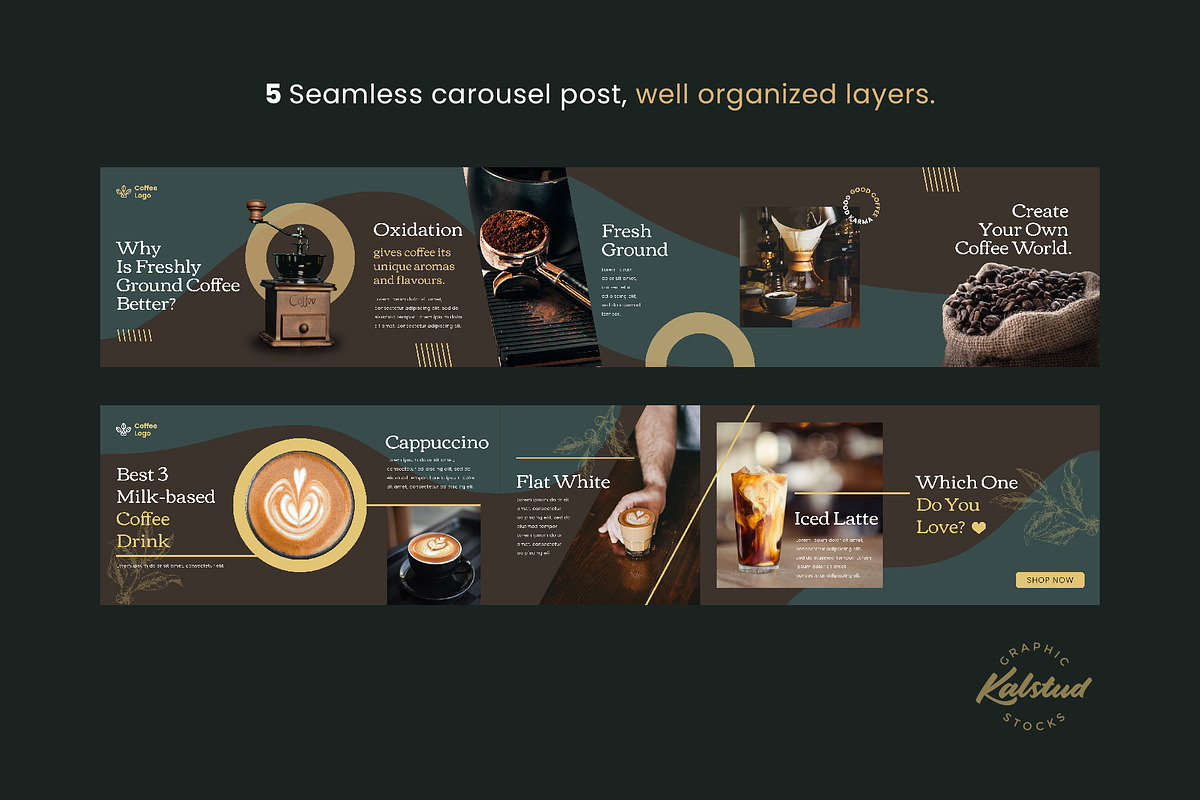 CAPCIN - Coffee Carousel Template, a Social Media Template by Kalstud (Photo 4 of 4)
