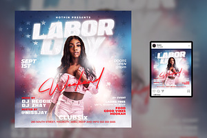 Labor Day Party Flyer Template